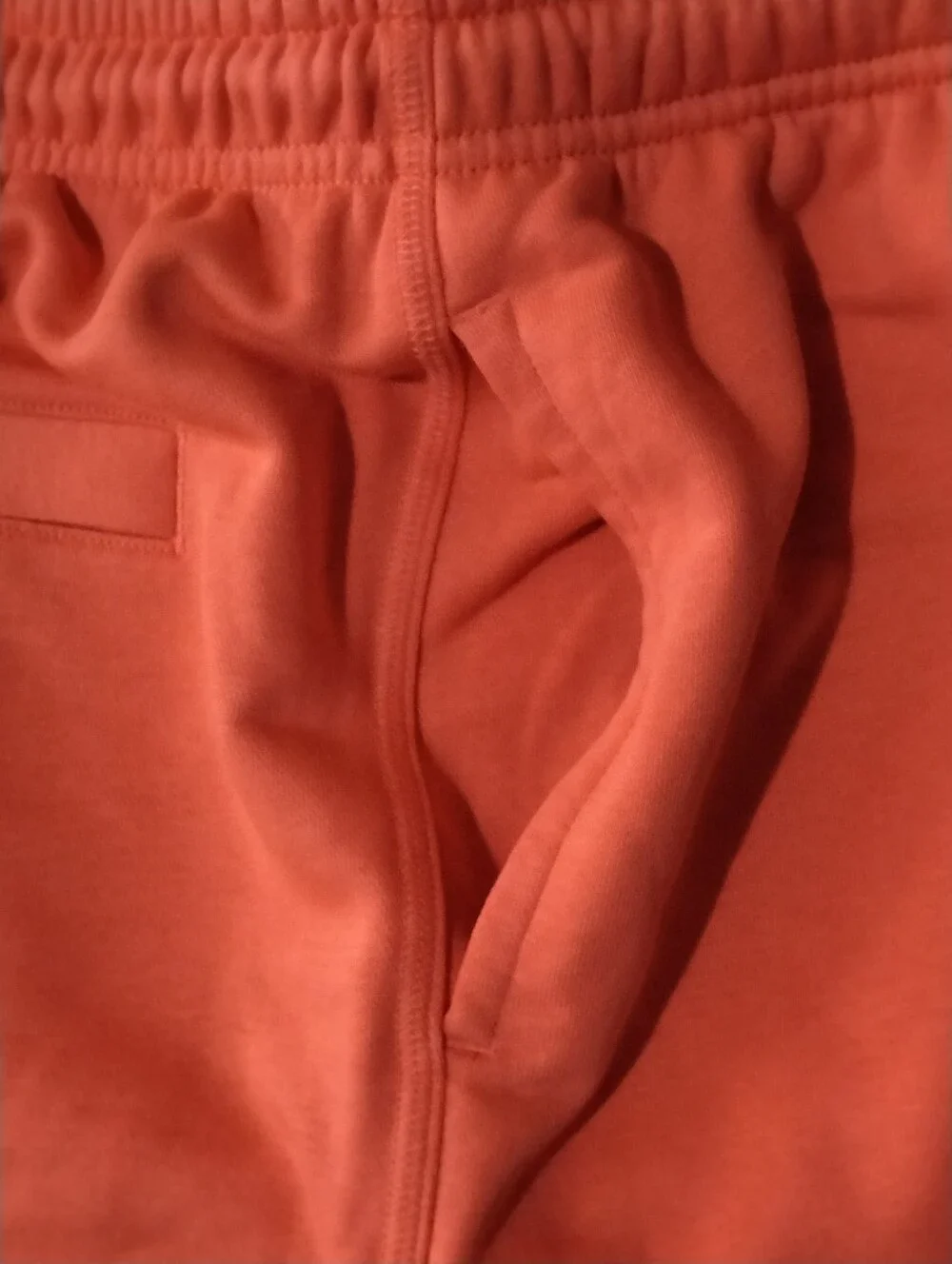 Nike Club French Terry Flow Cloth Shorts Orange Swoosh Logo Mens Size Medium NWT